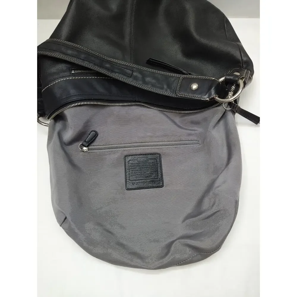 Coach black leather